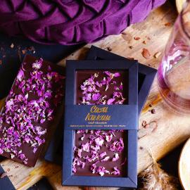 Schokolade mit bulgarischen Rosenblättern Casa Kakau vegan 70g