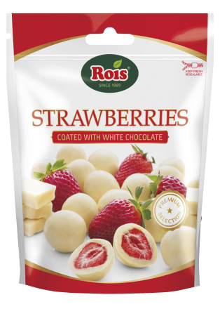 Rois Erdbeeren  mit weißer Schokolade  überzogen 100g