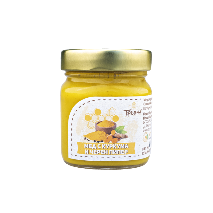 Honig mit Kurkuma und schwarzem Pfeffer 240g „Travna“