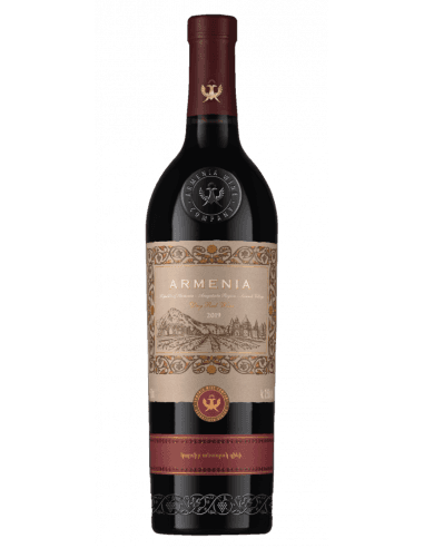 Armenischer Rotwein - Armenien Rotwein Trocken in 0,75l Flasche mit edlem Etikett, rubinrote Farbe, ideal zu Fleisch, Käse und Pasta.