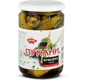 Arte Chilischoten - Gepoppte Gegrillte im 314g Glas, traditionell eingelegt und scharf gewürzt. Perfekt als Snack oder Beilage zu Gerichten.