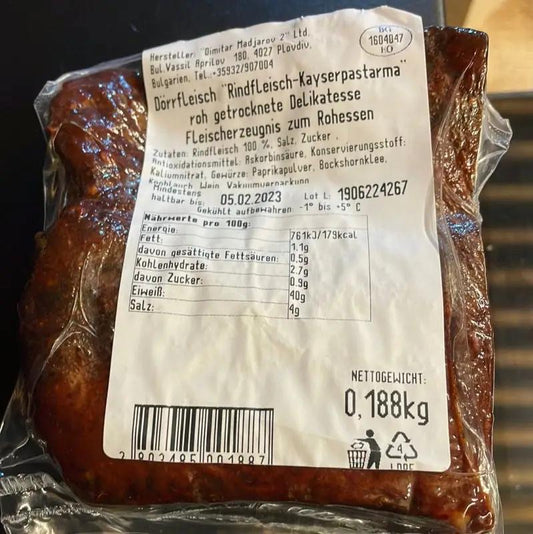 Kaiser Pastrami aus Rindfleisch Madjarov(70,00€/kg)