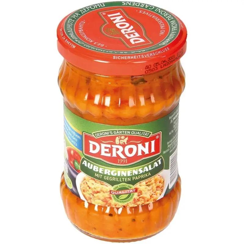 6 Deroni Auberginensalat Köpoolu mit gegrillten Paprika 260g - Bulgarian TreasuresBulgarian Treasures