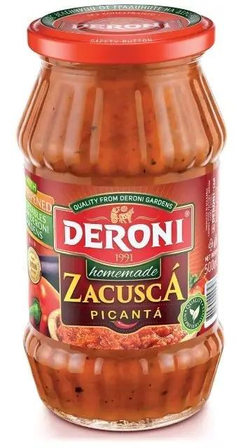 6x Deroni Gemüsezubereitung Zacusca nach Hausrezept pikant 500g - Bulgarian TreasuresLutenitsaBulgarian Treasures