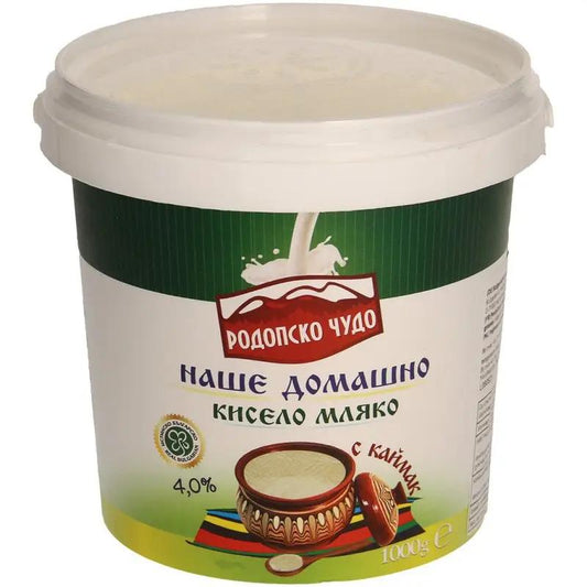 Bulgarischer Joghurterzeugnis Rhodopsko Chudo 4% Fett 1kg - Bulgarian TreasuresBulgarian Treasures