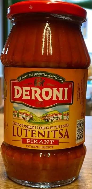 Deroni Gemüsezubereitung Lutenitsa pikant 520g - Bulgarian TreasuresLutenitsaBulgarian Treasures