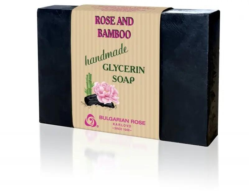 Glyzerinseife Rose und Bambus handgemacht 70g Bulgarian Rose Karlovo - Bulgarian TreasuresBulgarian Treasures