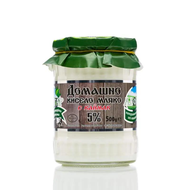 Hausgemachter Joghurt mit Rahm aus Kuhmilch 5% Fett " Alfatar" 500g - Bulgarian TreasuresBulgarian Treasures