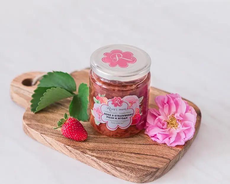 Rosey’s Mark Konfitüre aus Rosen und Erdbeeren 290g - Bulgarian TreasuresBulgarian Treasures