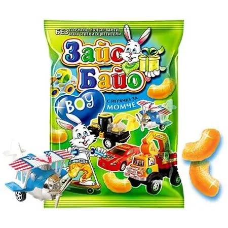 Sajo Bajo Weizenflips mit Spielzeug für Jungs 40g - Bulgarian TreasuresBulgarian Treasures