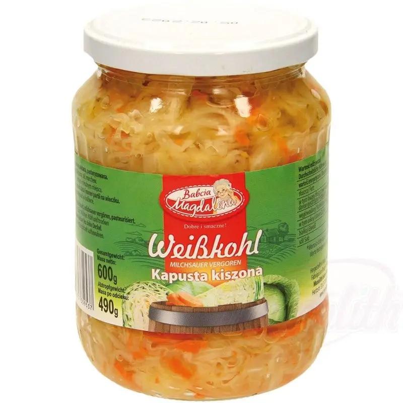 Weißkohl, gehäckselt, milchsauer vergoren, pasteurisiert 600g. - Bulgarian TreasuresBulgarian Treasures