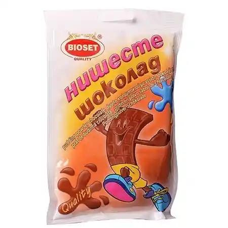 Speisestärke Schokolade Bioset 60g mit bunter Verpackung und Schokoladenmotiv. Ideal zum Andicken von Pudding und Cremes.