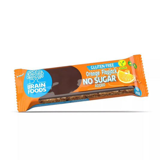 veganer Oranger Flapjack 70g Brain Foods