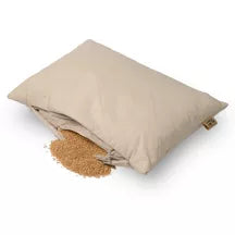 Bio-Hirsekissen, ergonomisch, atmungsaktiv, weicher Baumwoll-Steppkissenbezug, Nackenkissen mit Bio-Füllung