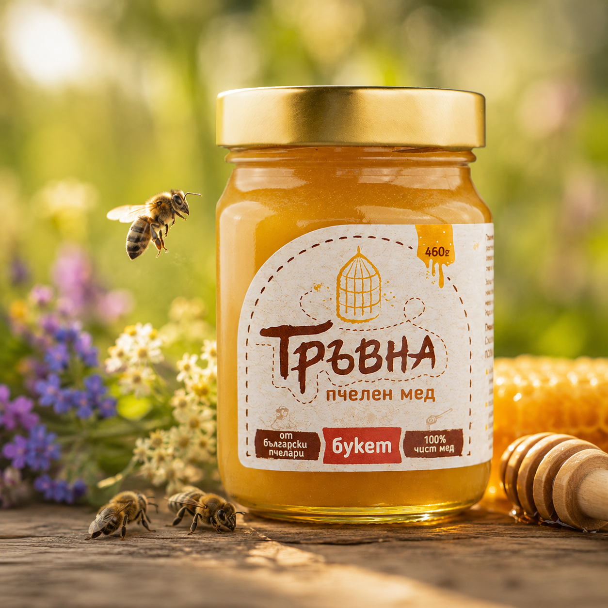 Milder Blütenhonig aus Bulgarien – Natürlicher Genuss 460g