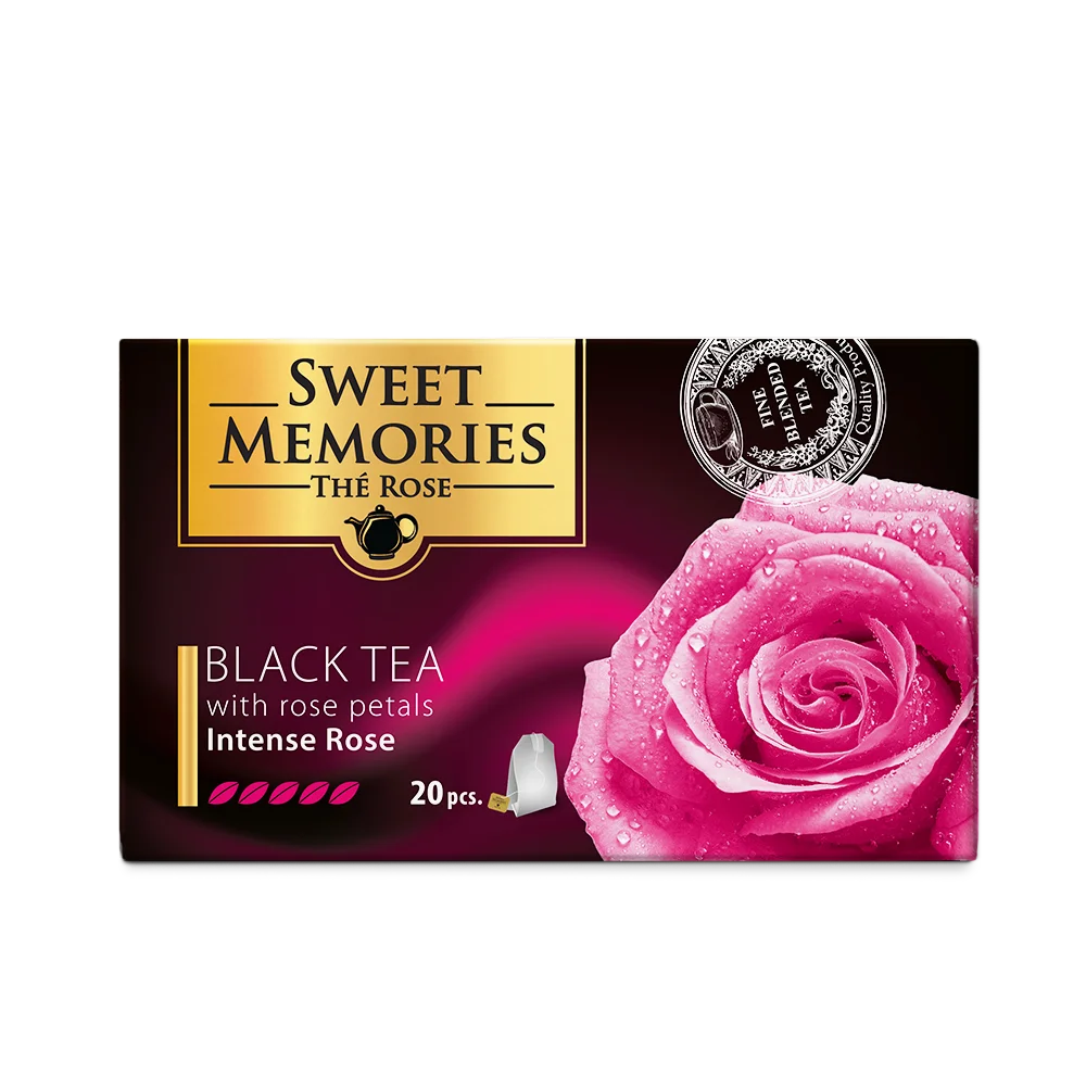 Schwarz Tee Intensiv mit Rosen Sweet Memories 20St