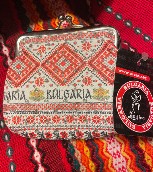 Geldbeutel Bulgarien mit Volksstickerei: Tradition & Kunst