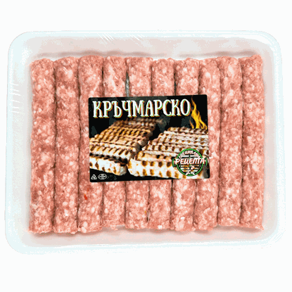 Kratschmarsko Cevapcici Bulgarien - Schweinefleisch | 800g in transparenter Verpackung, ideal für Grillabende mit authentischem Balkan-Geschmack.