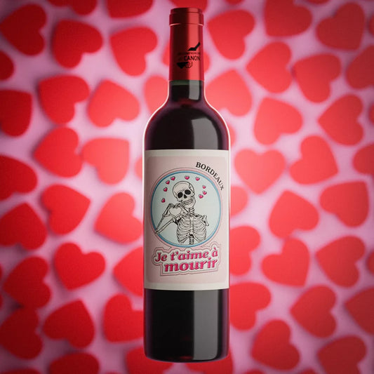 Rotwein -Ich liebe dich bis zum Tod /Bordeaux 2020 Valentinstags