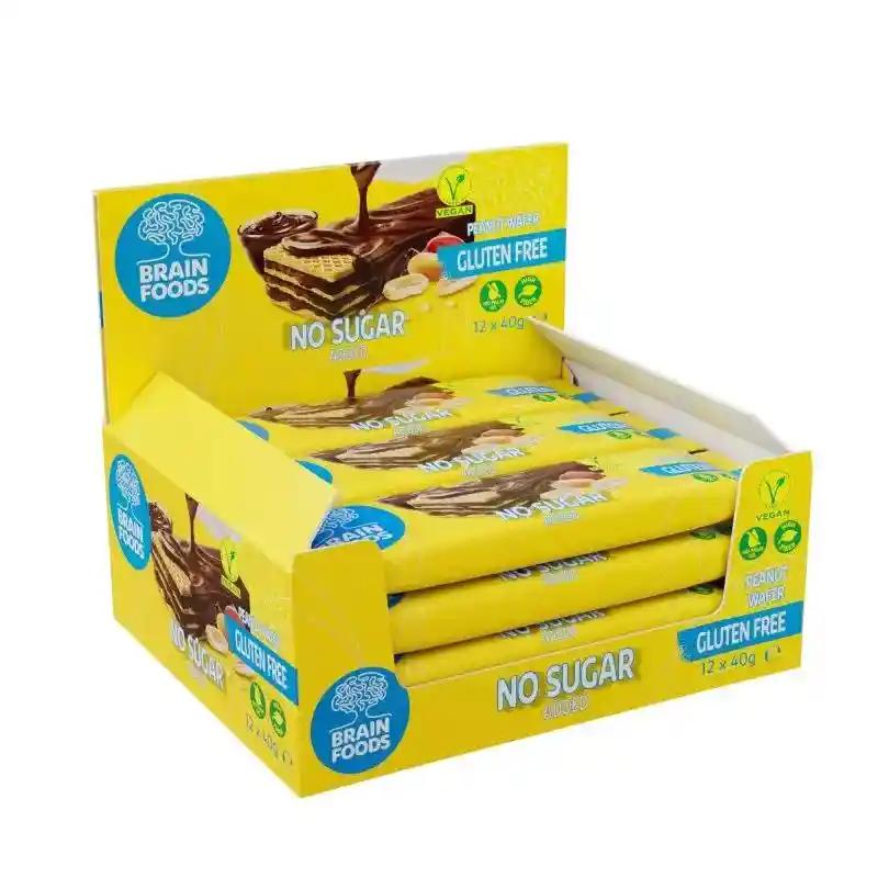 veganer Erdnusswaffel Brain Foods 40g - Bulgarian TreasuresBulgarian Treasures