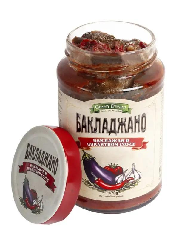 Baklagiano Auberginen in scharfer Soße 470g - Bulgarian TreasuresBulgarian Treasures